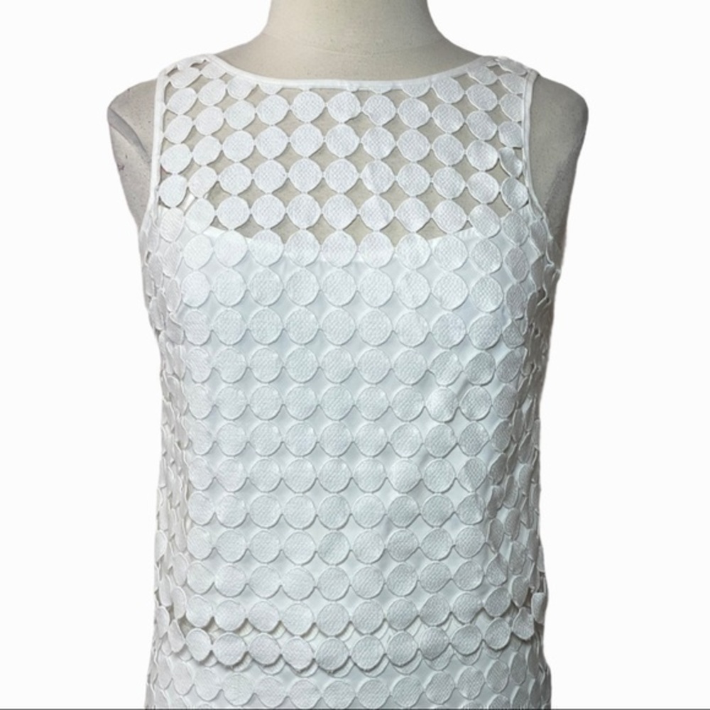 WHBM white LACE CUT-OUT TOP